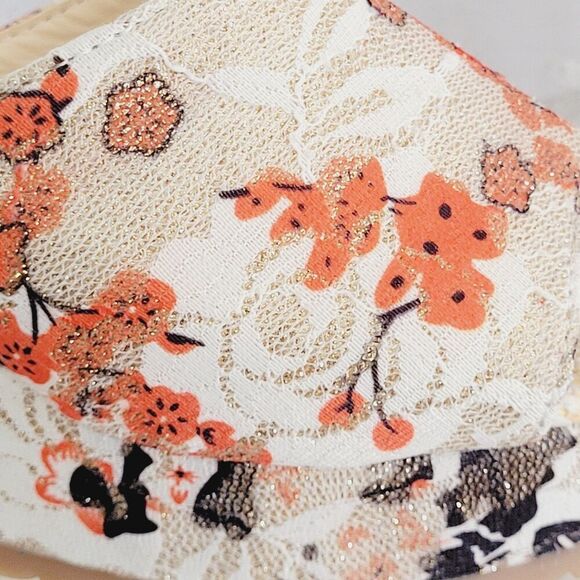 Floral Print Wedge Sandals - Picture 9 of 13